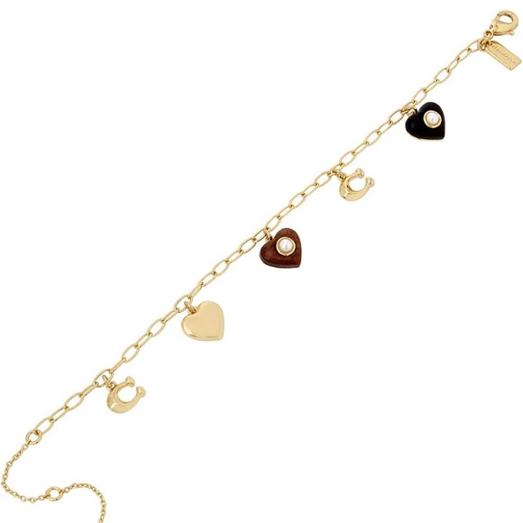 Multi Heart Charm Line Bracelet COACH - Picture 2 of 4